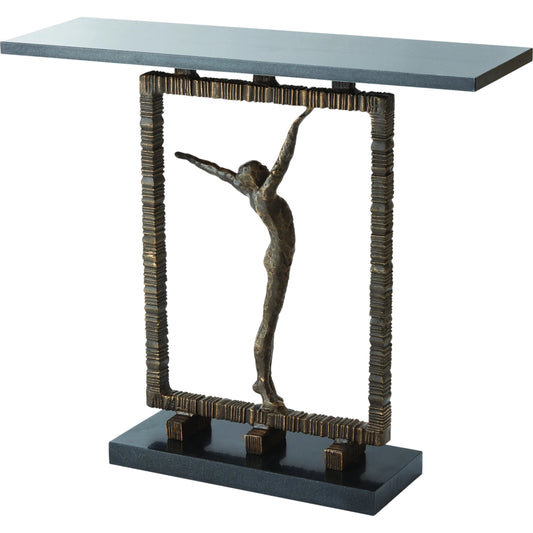 Reach Out of the Box Console by Global Views in bronze. Made from iron, granite in a eclectic & global style.