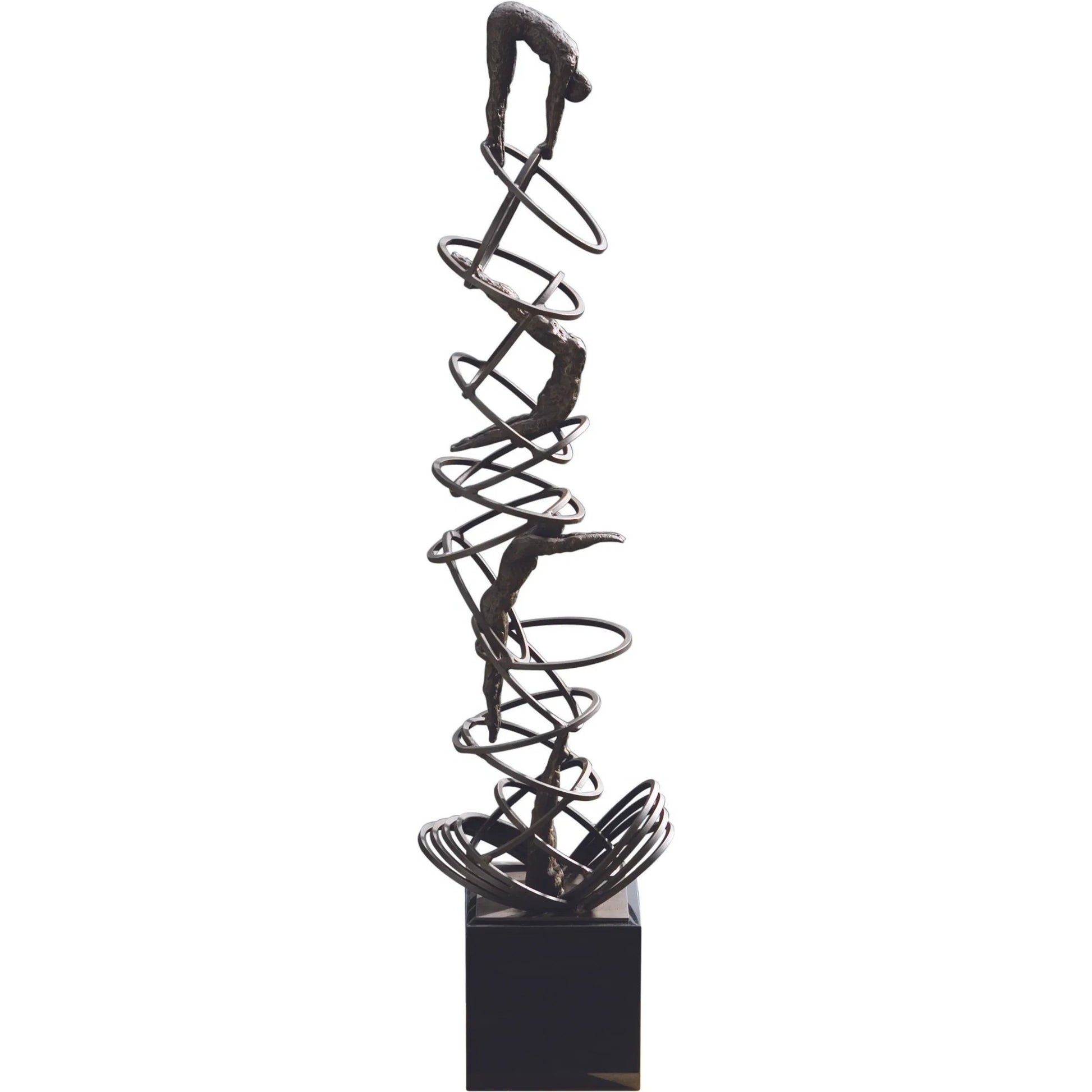 Diver Sculpture by Global Views in bronze. Made from iron, granite in a eclectic & global style.