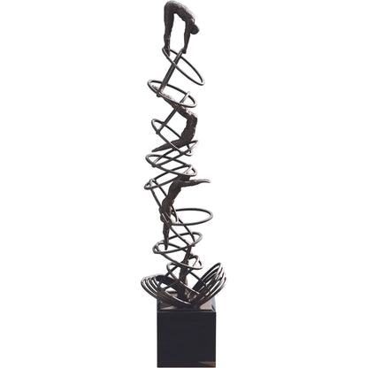 Diver Sculpture by Global Views in bronze. Made from iron, granite in a eclectic & global style.