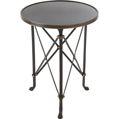 Directoire Table by Global Views in brass. Made from unique in a transitional style.