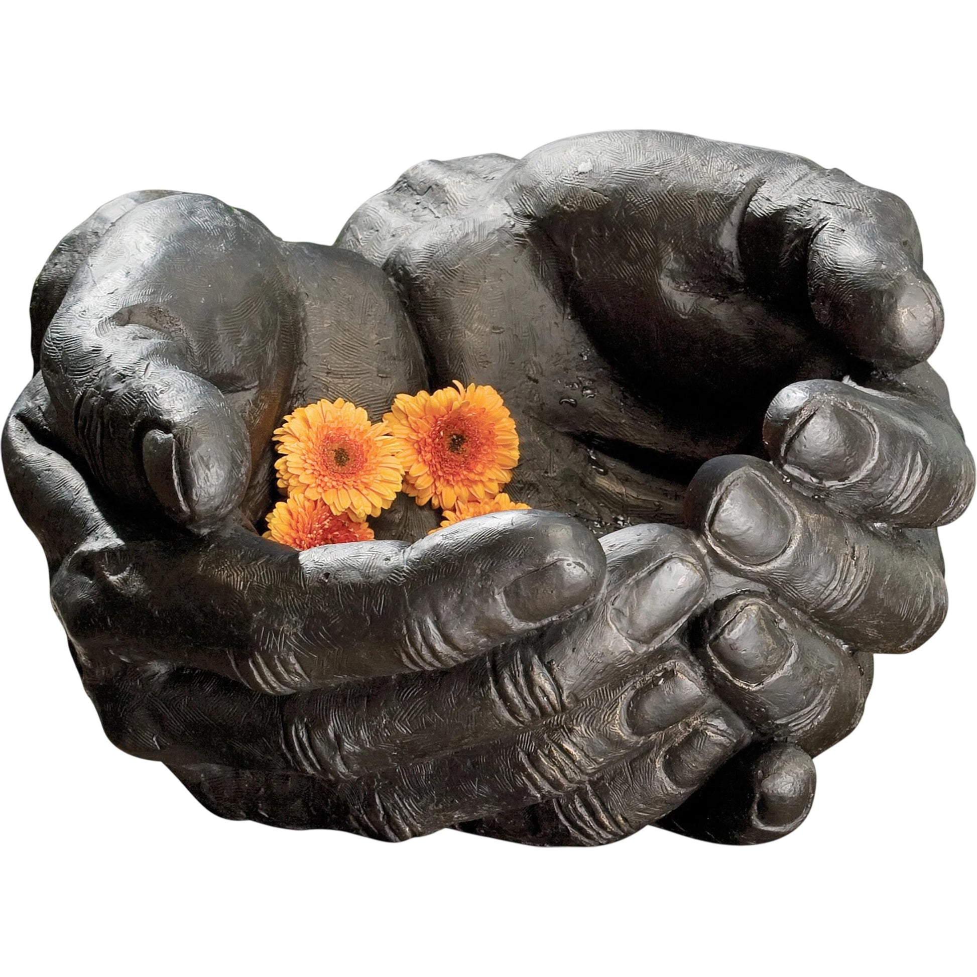 Hand Bowl by Global Views in antique statuary bronze. Made from iron in a eclectic & global style.