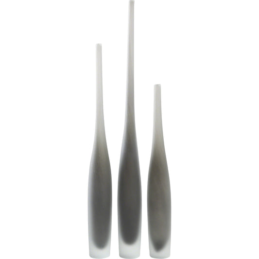 Spire Bottle by Global Views. Made from calcified sodium glass in a modern style.