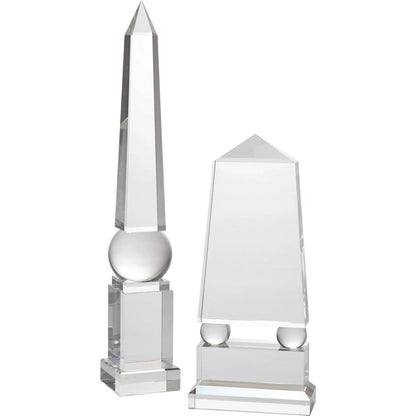 Crystal Obelisk by Global Views. Made from crystal in a modern style.
