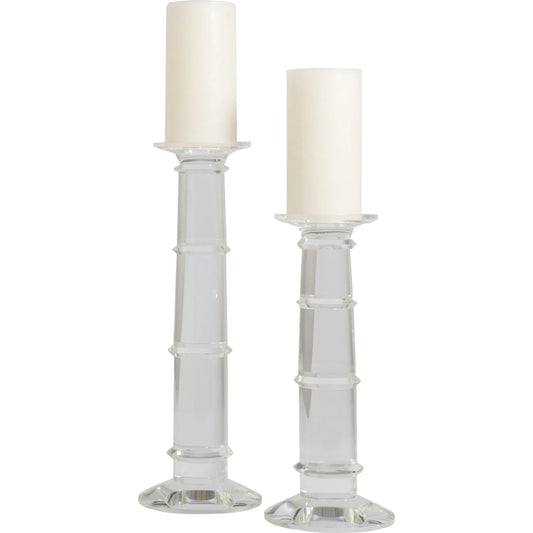 Ice Pillar Holder by Global Views. Made from crystal in a transitional style.