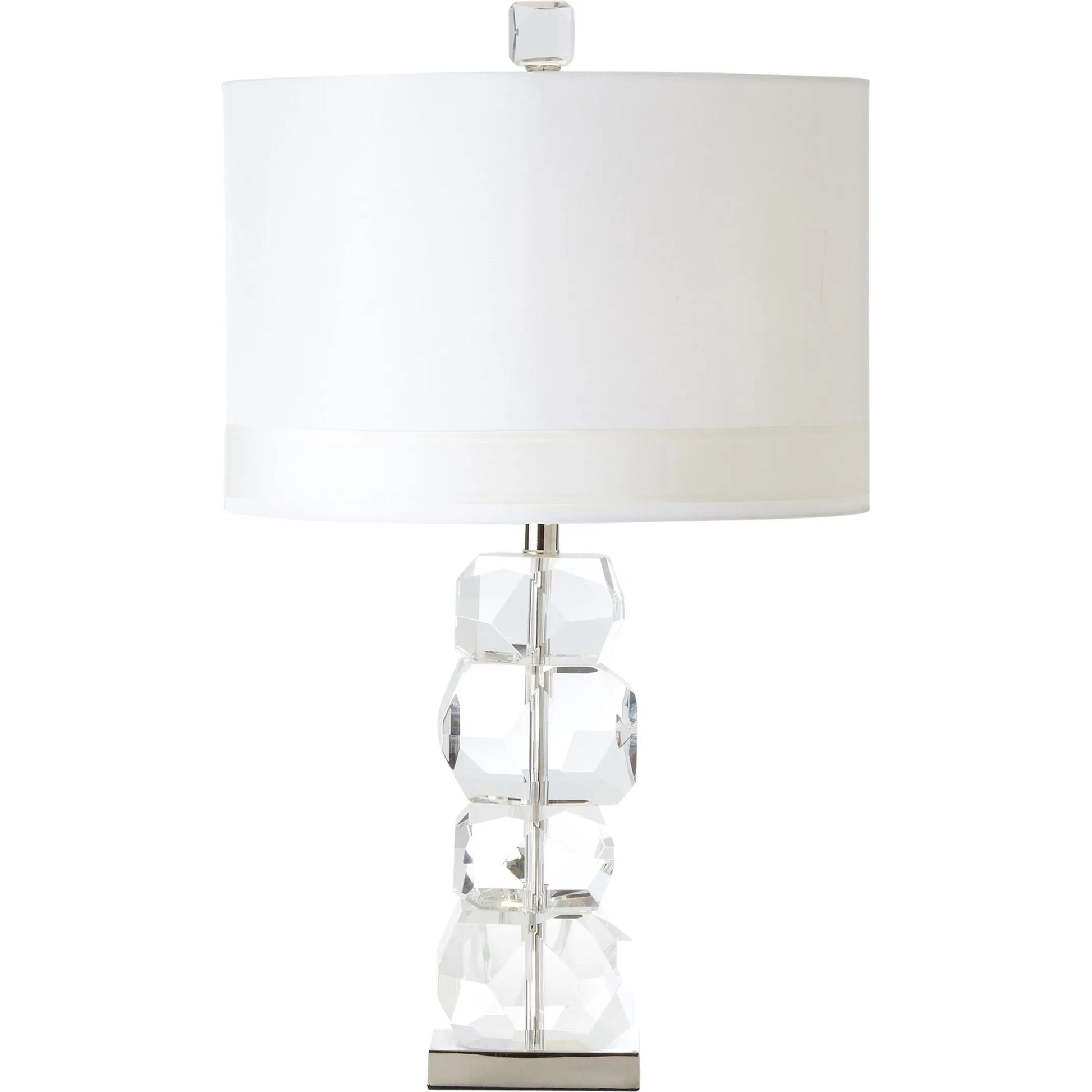 Stacked Gemstone Lamp by Global Views. Made from crystal, nickel in a modern style.