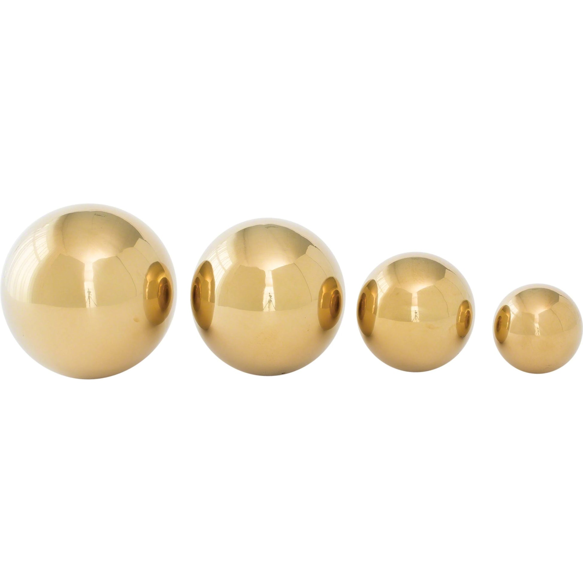 Brass Ball by Global Views. Made from iron in a transitional style.