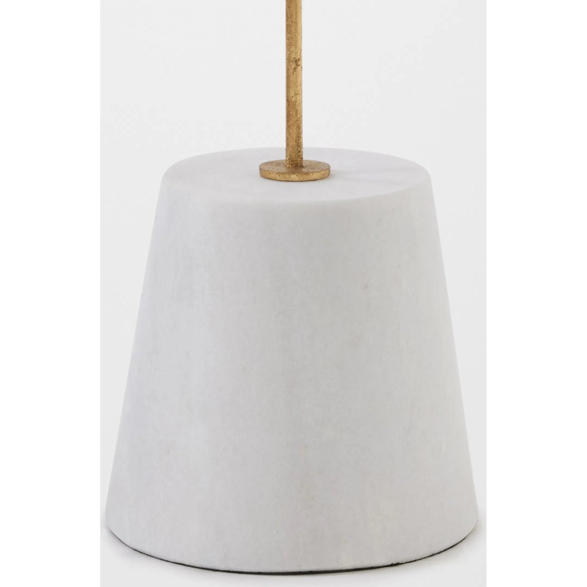 Shells on Marble by Global Views in miter, brass. Made from cast iron, white marble in a coastal style.