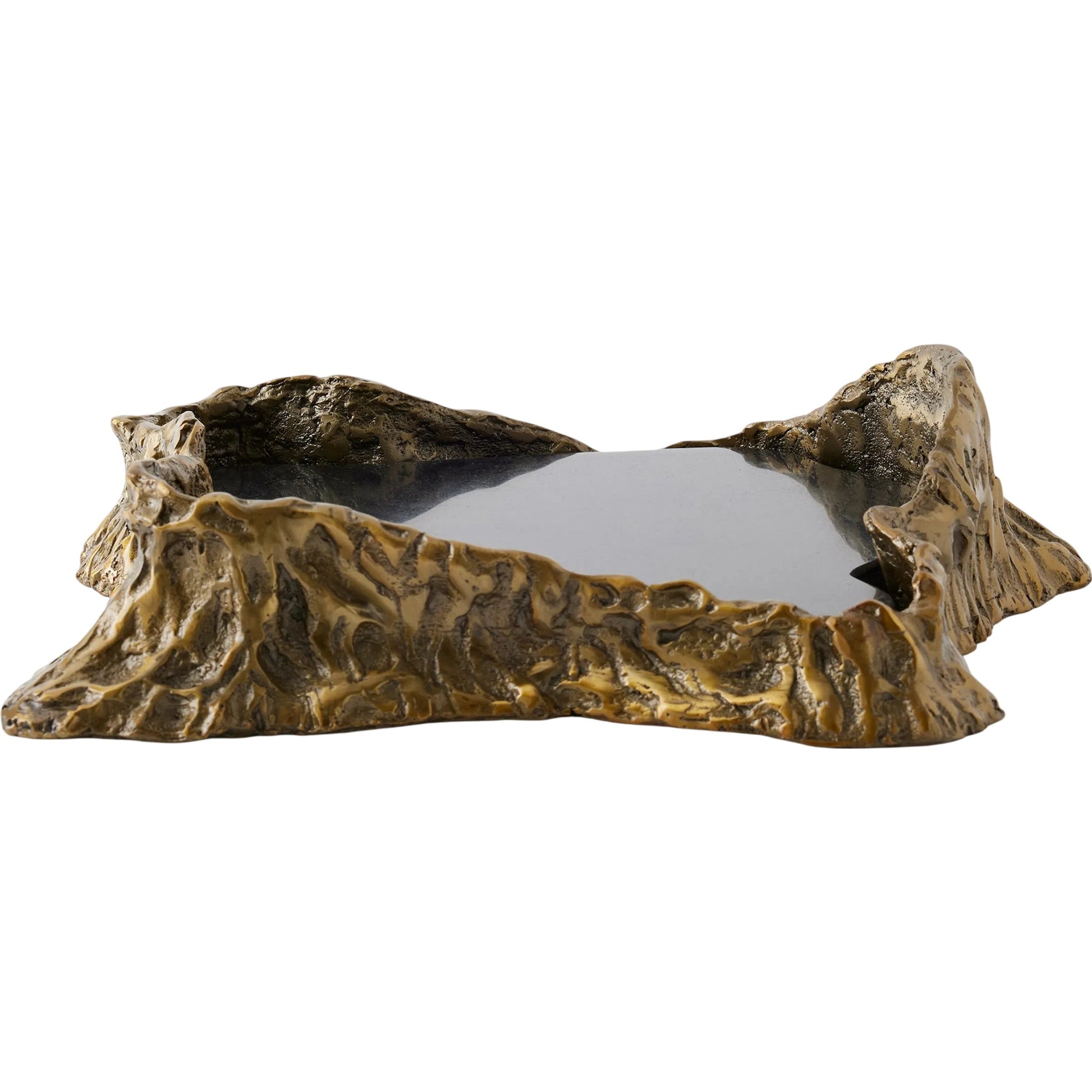 Sequoia Tray by Global Views in brass, black. Made from cast iron, granite in a cottage & farmhouse style.
