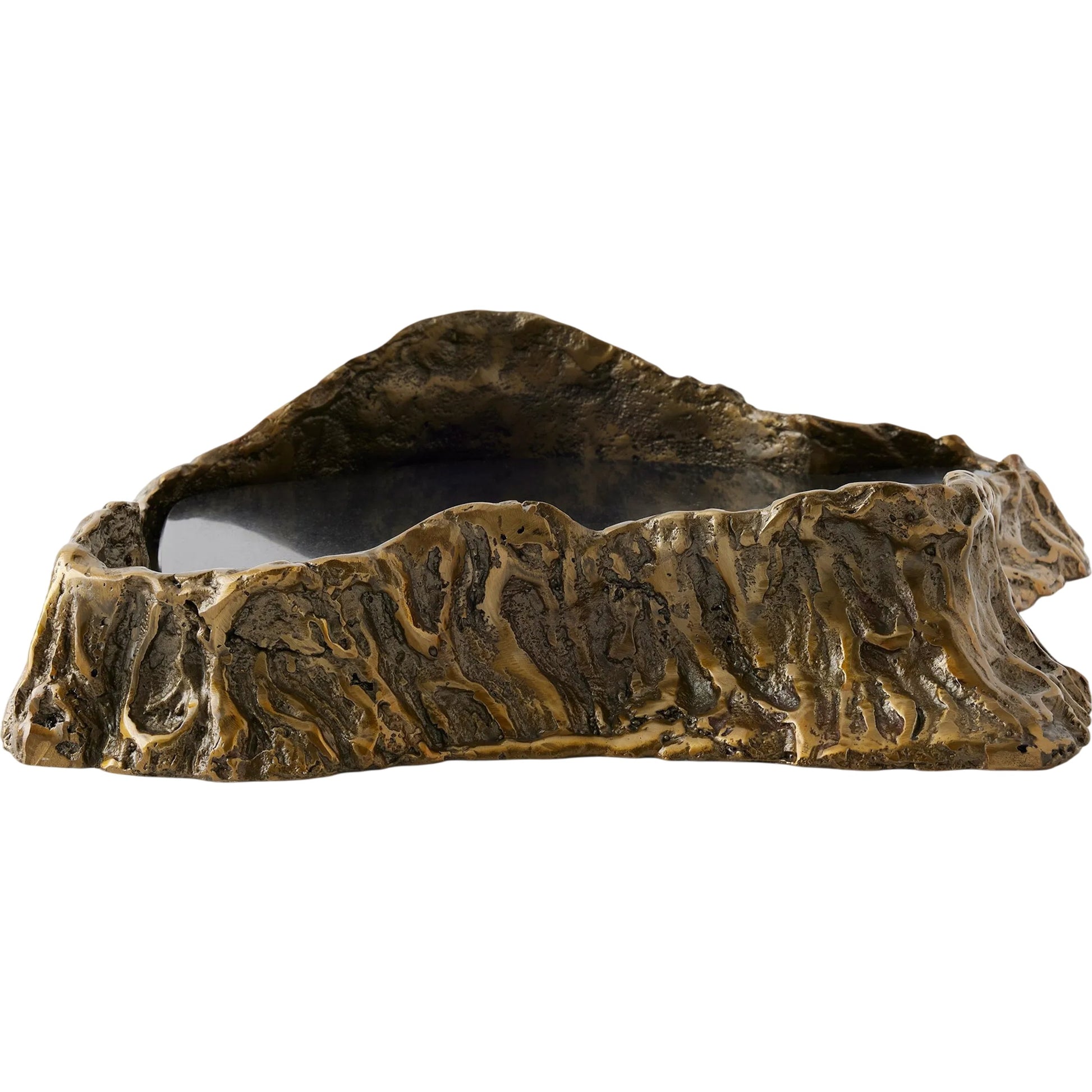 Sequoia Tray by Global Views in brass, black. Made from cast iron, granite in a cottage & farmhouse style.