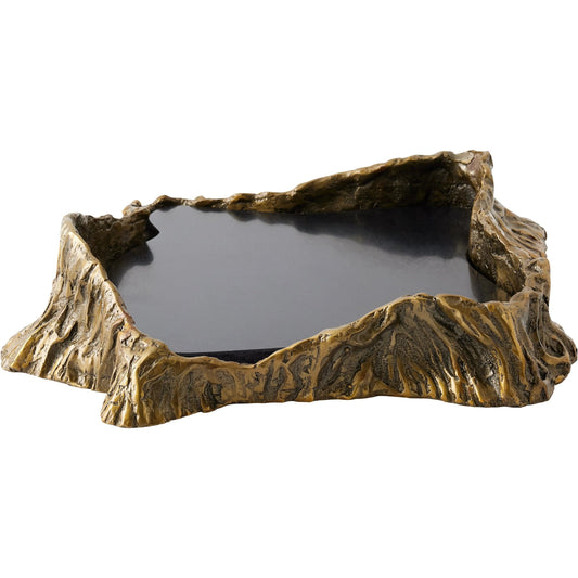 Sequoia Tray by Global Views in brass, black. Made from cast iron, granite in a cottage & farmhouse style.