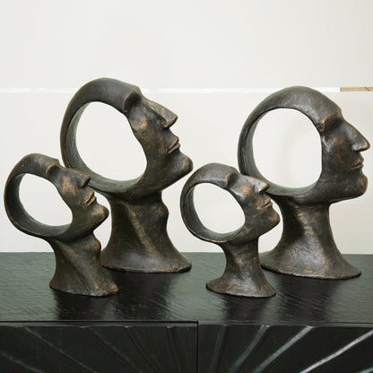 Hollow Head Man by Global Views in bronze. Made from iron in a eclectic & global style.