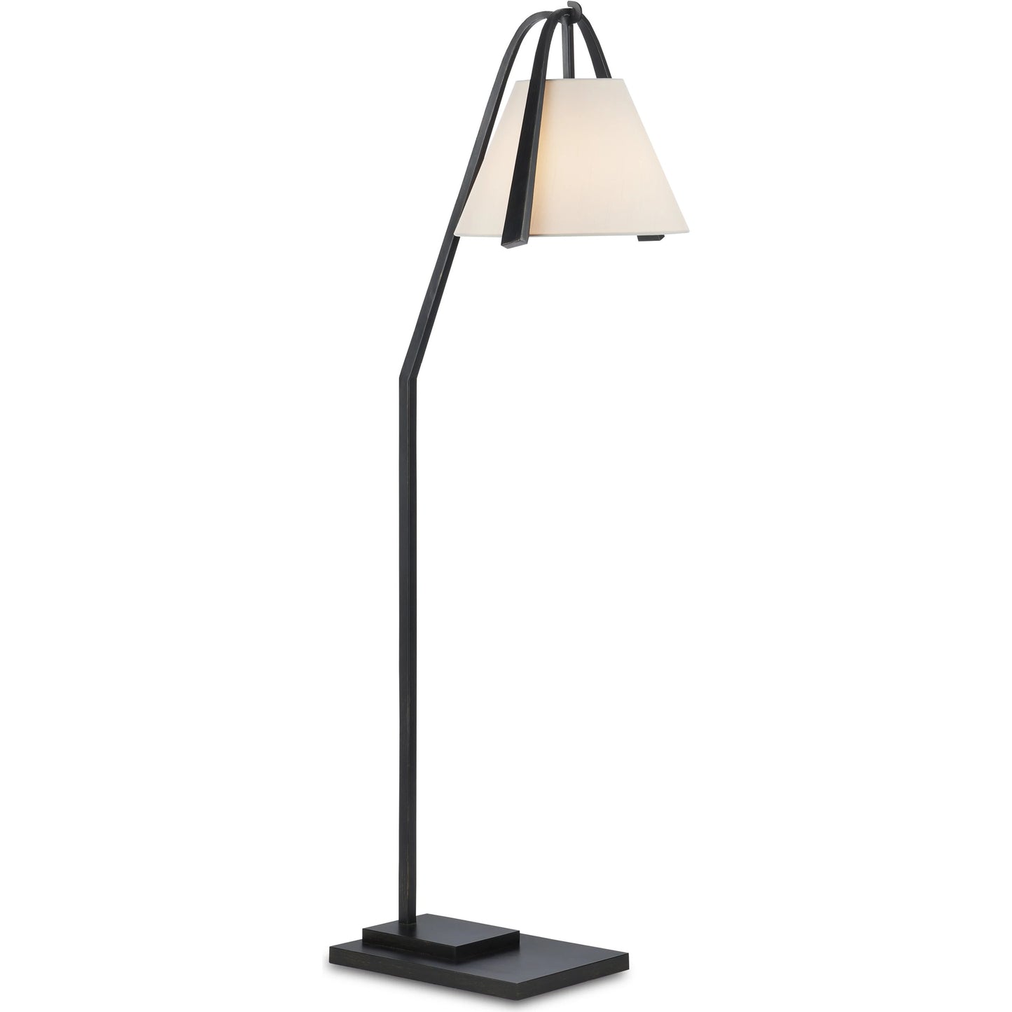 001 SI-1923912 | Additional Silo | Frey Floor Lamp by Currey and Company in satin black, brushed brown. Made from metal in a modern style.