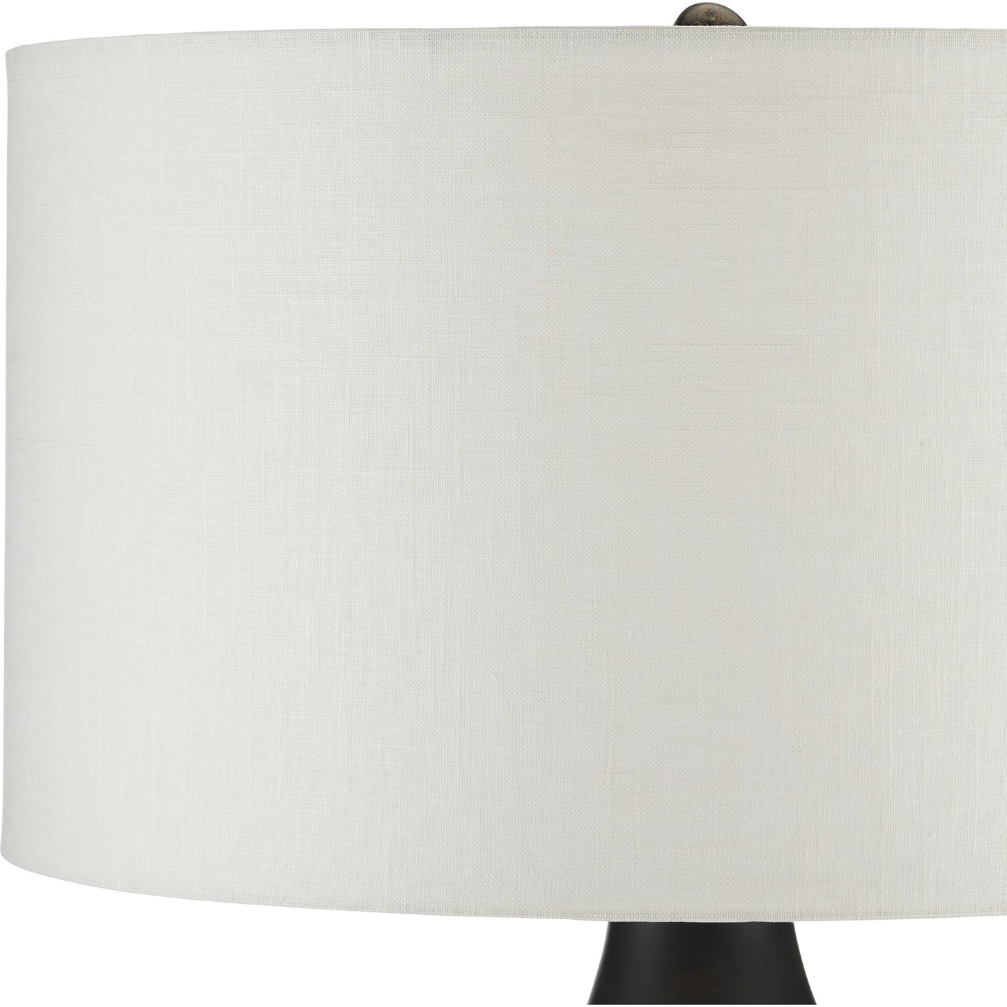 004 SI-2007693 | Closeup | Brigadier Floor Lamp by Currey and Company in antique brass, black, whitewash. Made from aluminum in a modern style.