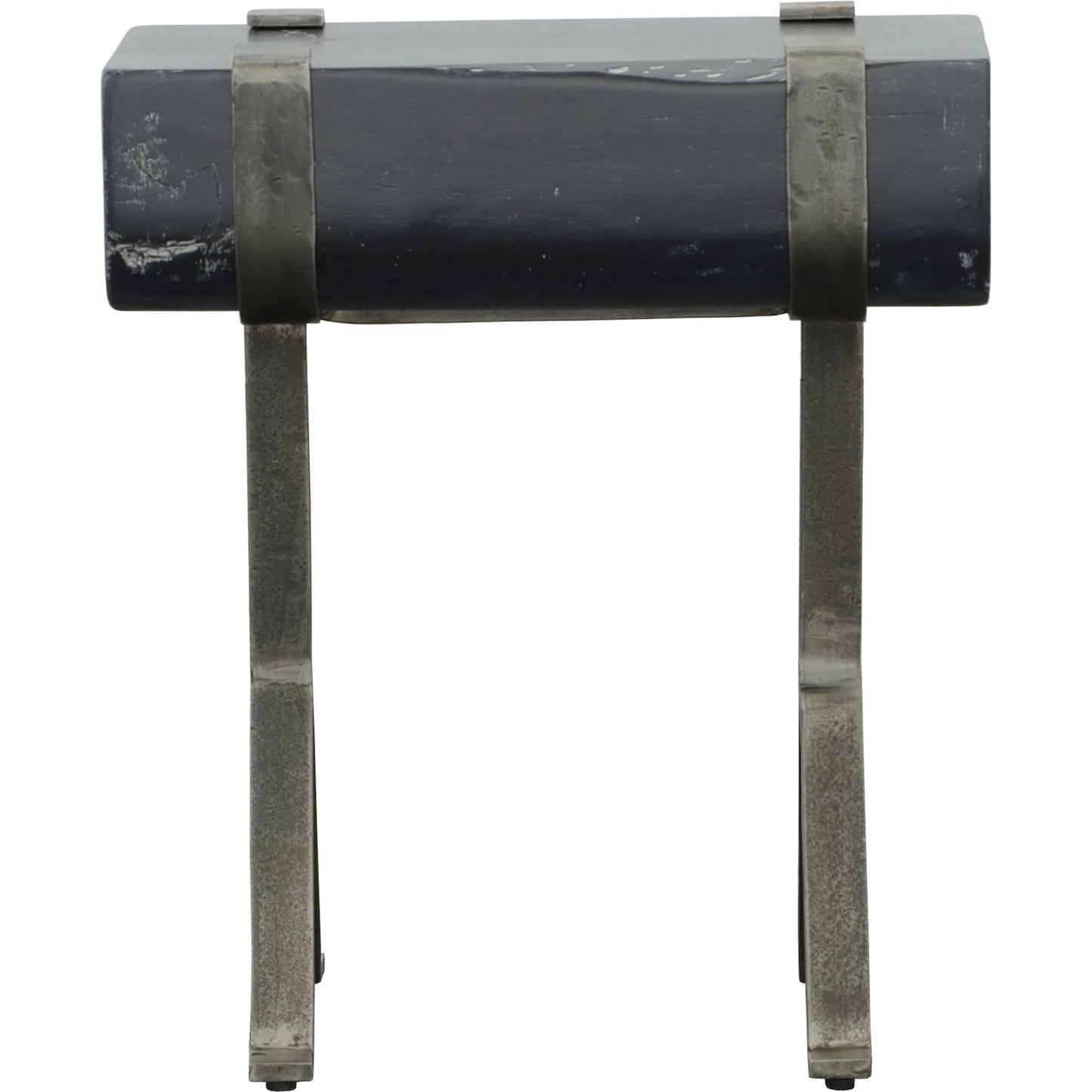 001 SI-2635757 | Additional Silo | Equestrian Tack Drink Table by Fairfield Chair in black and antique zinc. Made from mango solids, iron in a unique style.