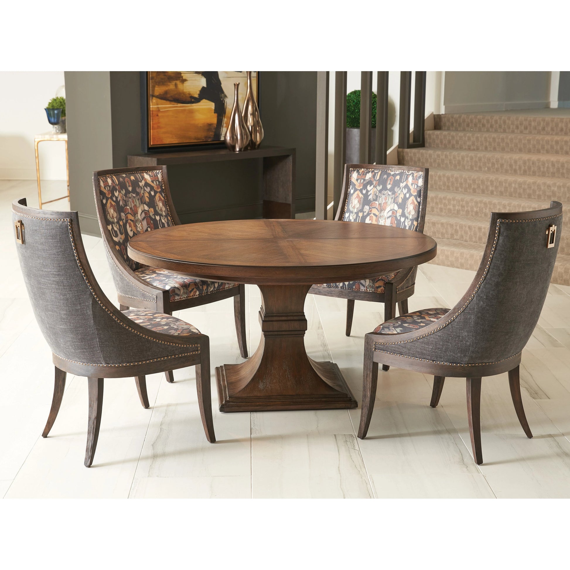 Chamberlain Pattern Dining Chair by Lexington in walnut. Made from unique in a traditional style.