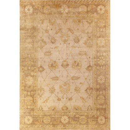 Antique Weave Oushak Rug VIII by Exquisite Rugs in ivory, brown, rust. Made from new zealand wool in a unique style.