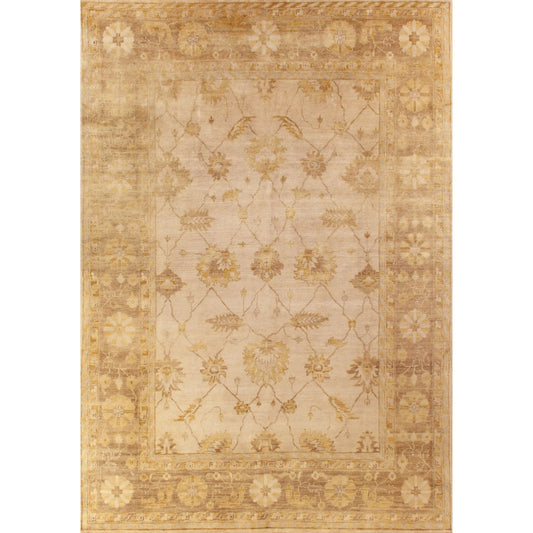 Antique Weave Oushak 8002 Rug by Exquisite Rugs in ivory, brown, rust. Made from new zealand wool in a unique style.