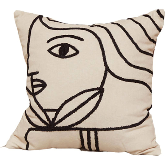 Soraya Pillow by Accent Decor in off-white. Made from natural fibers in a modern style.