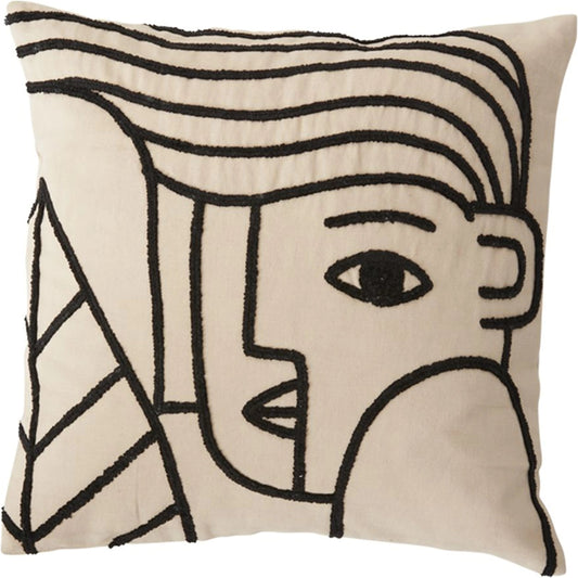 Soraya Pillow by Accent Decor in off-white. Made from natural fibers in a modern style.