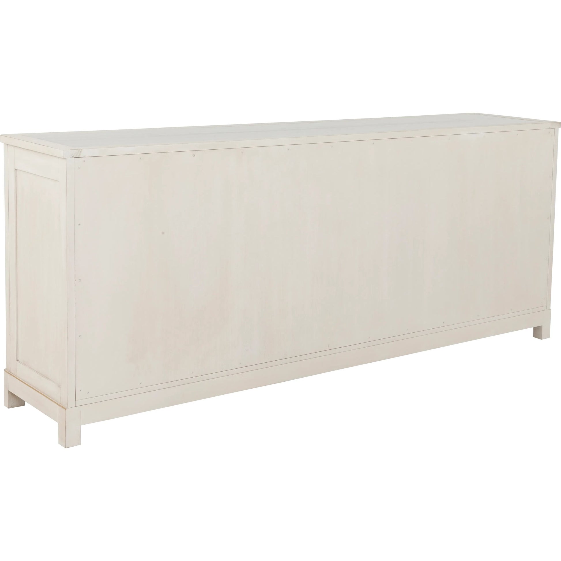 Matteo Aria Four Door Credenza by Fairfield Chair. Made from crystal wood grain stone, beech solids, veneers in a unique style.