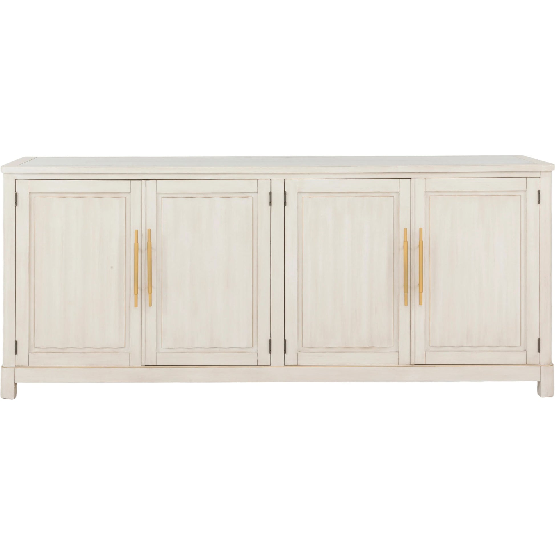 Matteo Aria Four Door Credenza by Fairfield Chair. Made from crystal wood grain stone, beech solids, veneers in a unique style.