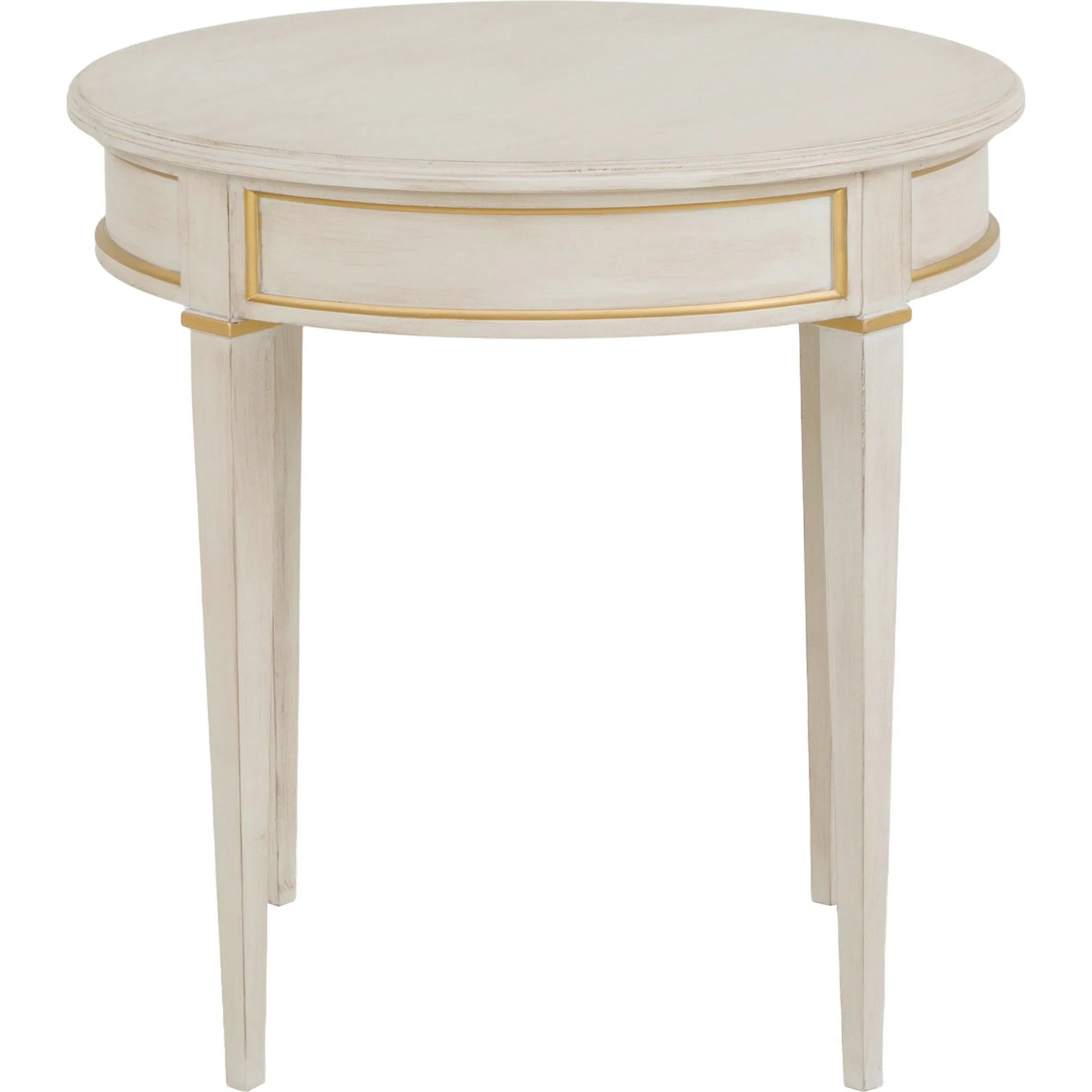 Matteo Linea Round End Table by Fairfield Chair. Made from beech solids, veneers in a unique style.