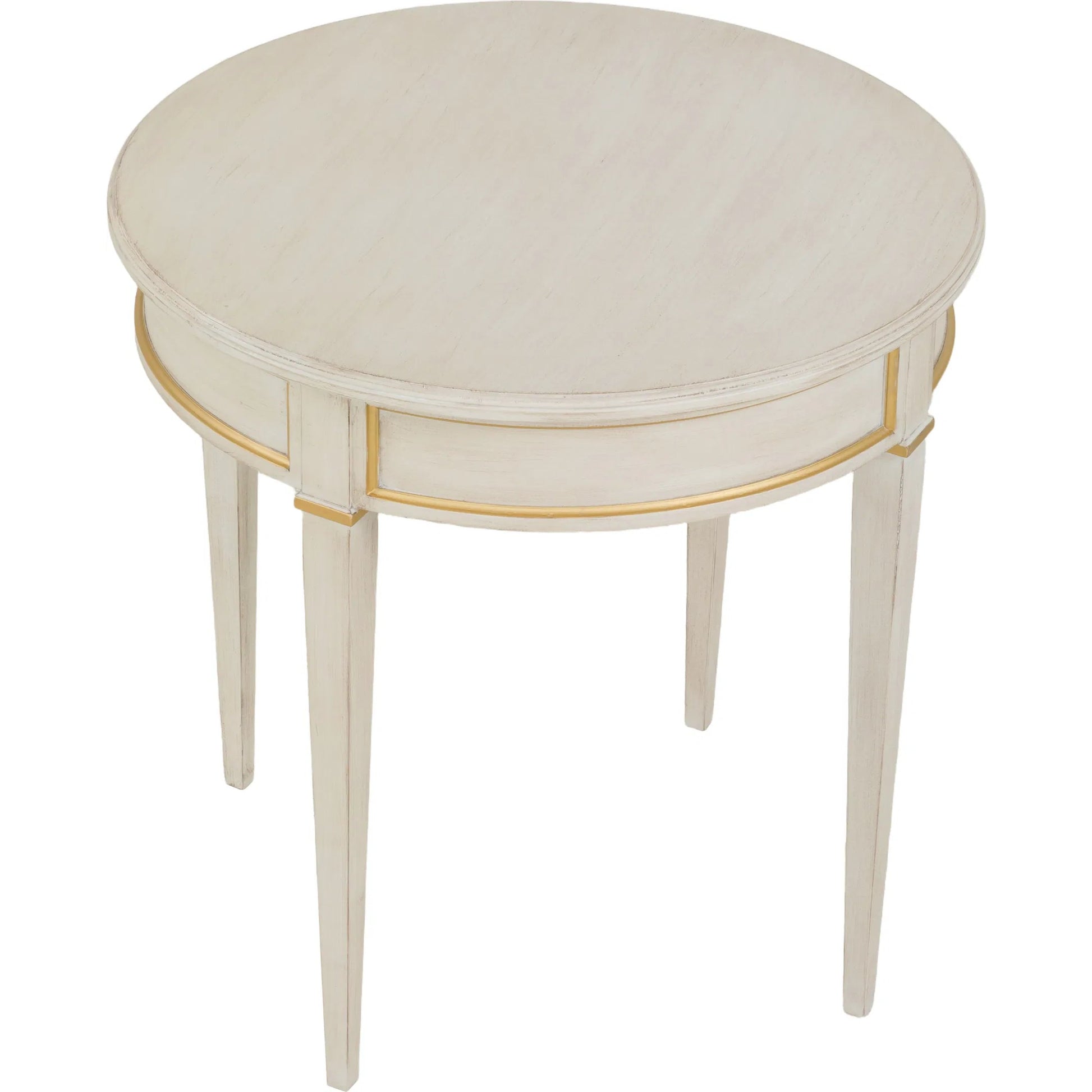 Matteo Linea Round End Table by Fairfield Chair. Made from beech solids, veneers in a unique style.