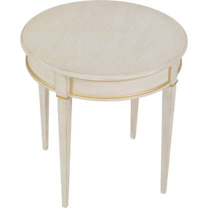 Matteo Linea Round End Table by Fairfield Chair. Made from beech solids, veneers in a unique style.