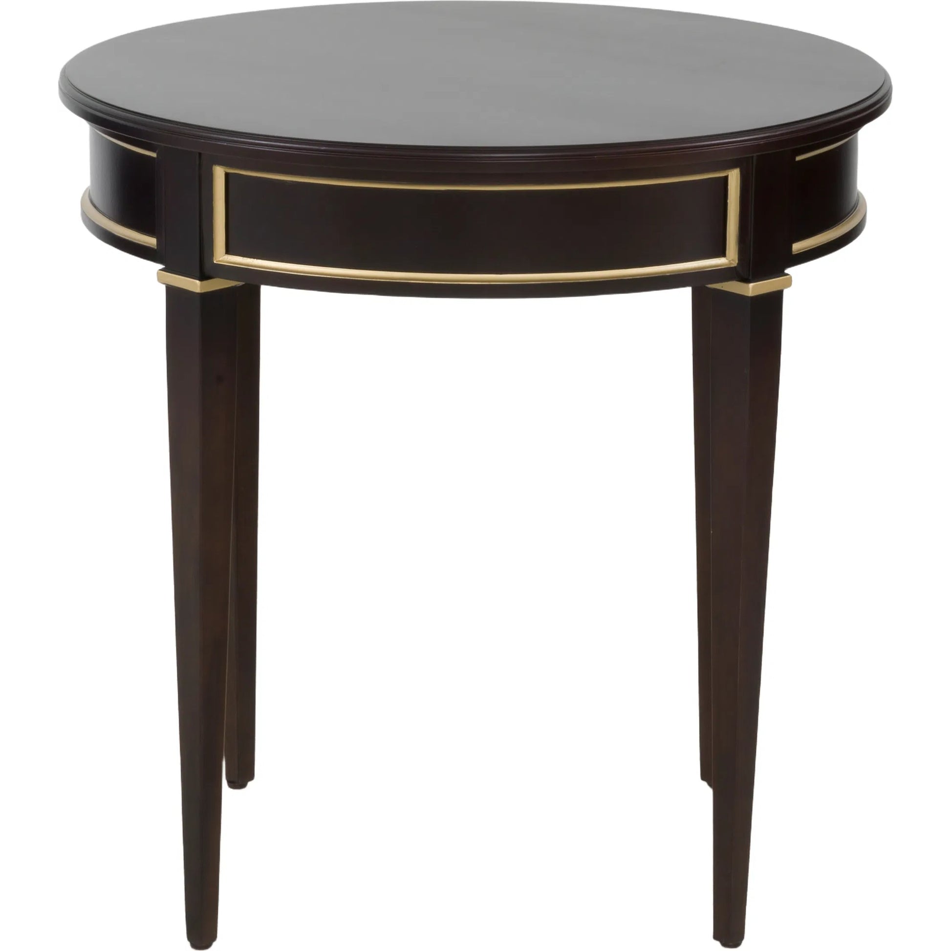 Matteo Linea Round End Table by Fairfield Chair. Made from beech solids, veneers in a unique style.