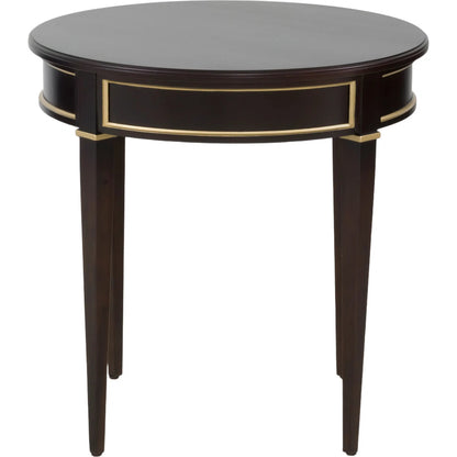 Matteo Linea Round End Table by Fairfield Chair. Made from beech solids, veneers in a unique style.