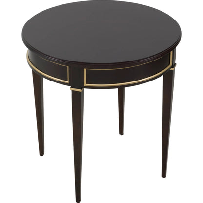 Matteo Linea Round End Table by Fairfield Chair. Made from beech solids, veneers in a unique style.