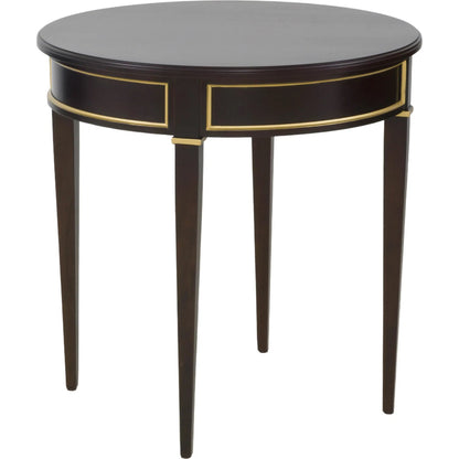Matteo Linea Round End Table by Fairfield Chair. Made from beech solids, veneers in a unique style.