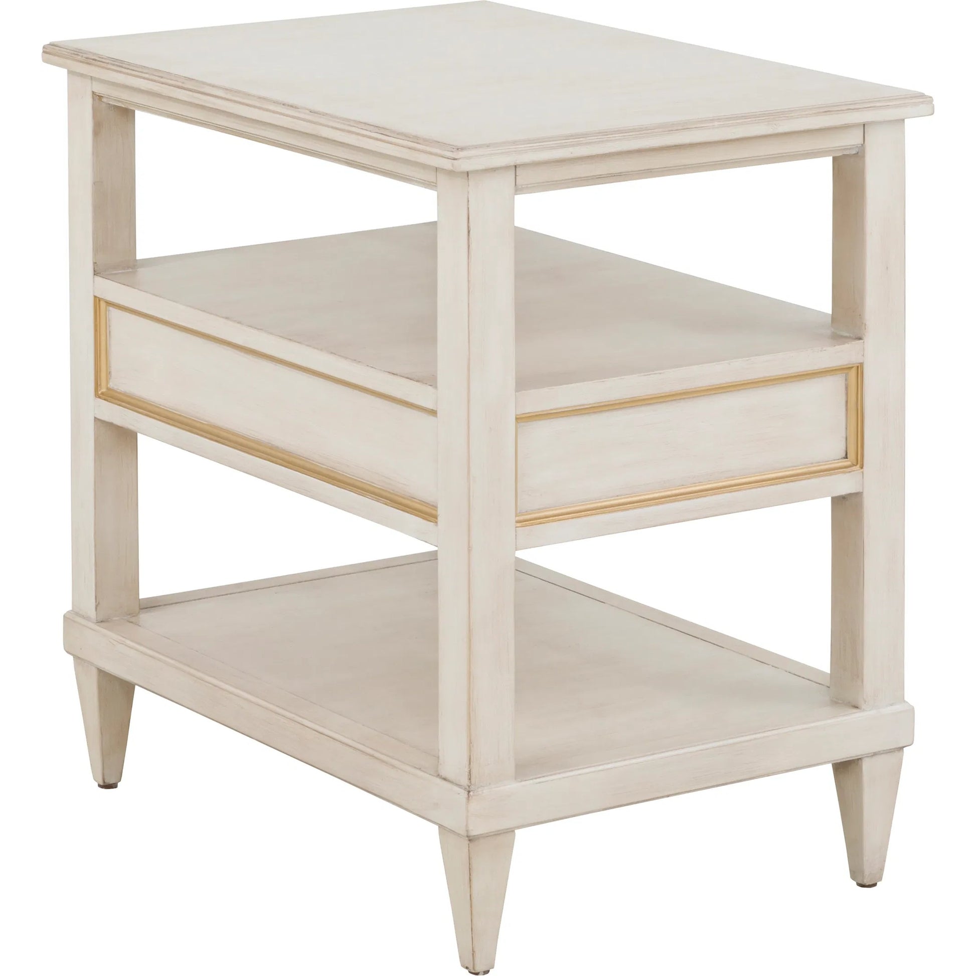 Matteo Linea Rectangle 1-Drawer Open End Table by Fairfield Chair. Made from beech solids, veneers in a unique style.