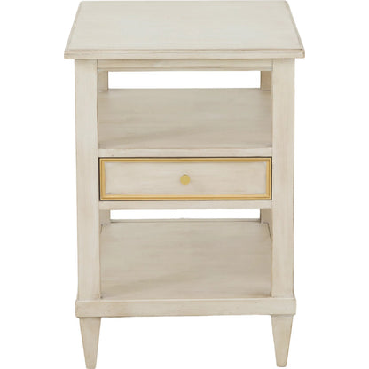 Matteo Linea Rectangle 1-Drawer Open End Table by Fairfield Chair. Made from beech solids, veneers in a unique style.