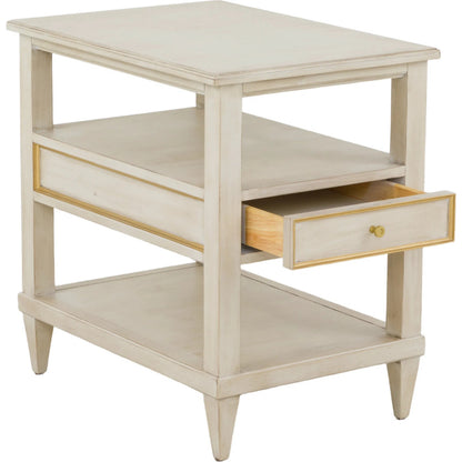 Matteo Linea Rectangle 1-Drawer Open End Table by Fairfield Chair. Made from beech solids, veneers in a unique style.