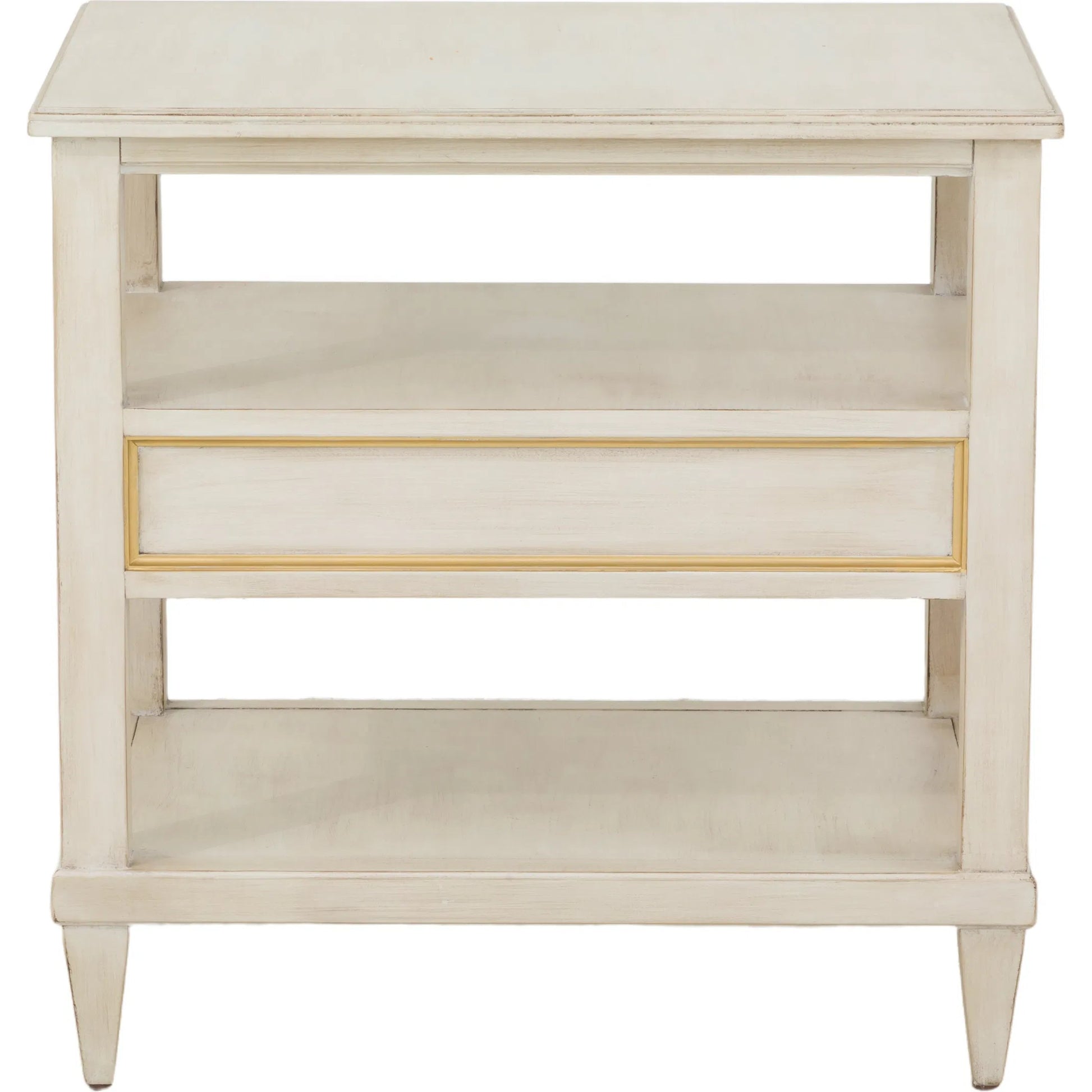 Matteo Linea Rectangle 1-Drawer Open End Table by Fairfield Chair. Made from beech solids, veneers in a unique style.