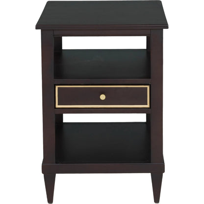 Matteo Linea Rectangle 1-Drawer Open End Table by Fairfield Chair. Made from beech solids, veneers in a unique style.