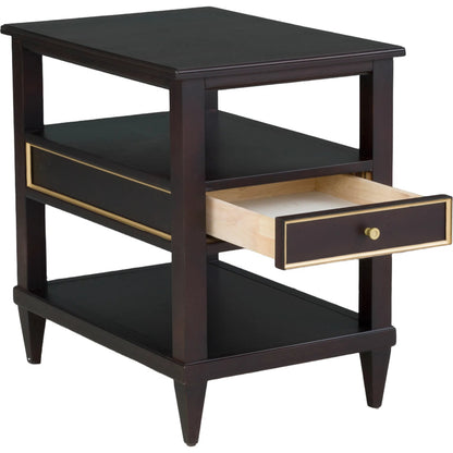 Matteo Linea Rectangle 1-Drawer Open End Table by Fairfield Chair. Made from beech solids, veneers in a unique style.