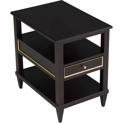Matteo Linea Rectangle 1-Drawer Open End Table by Fairfield Chair. Made from beech solids, veneers in a unique style.