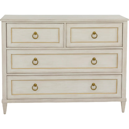 Matteo Palazzo 4-Drawer Chest by Fairfield Chair. Made from beech solids, veneers in a unique style.