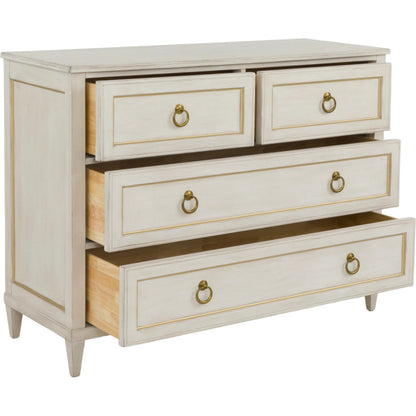 Matteo Palazzo 4-Drawer Chest by Fairfield Chair. Made from beech solids, veneers in a unique style.