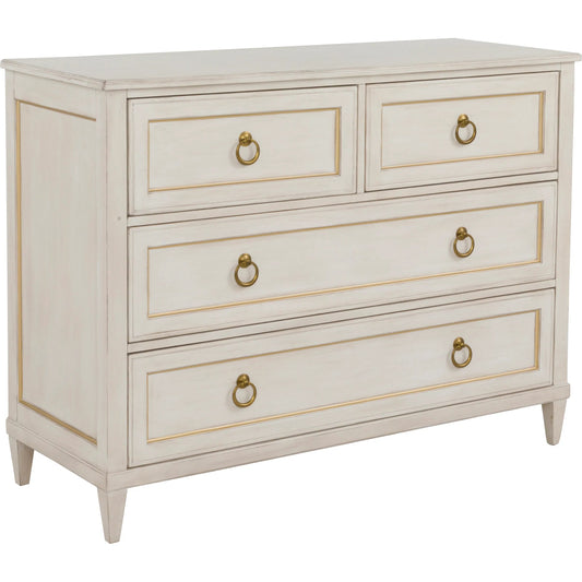 Matteo Palazzo 4-Drawer Chest by Fairfield Chair. Made from beech solids, veneers in a unique style.
