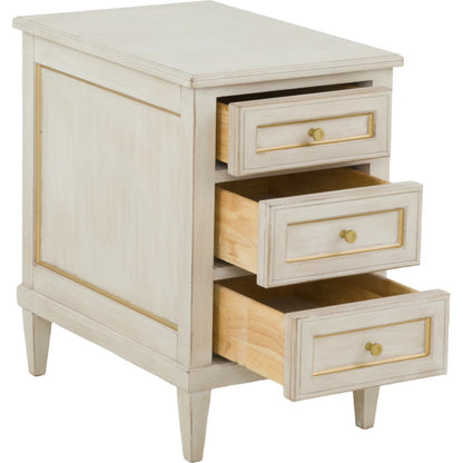 Matteo Linea 3-Drawer End Table by Fairfield Chair. Made from beech solids, veneers in a unique style.