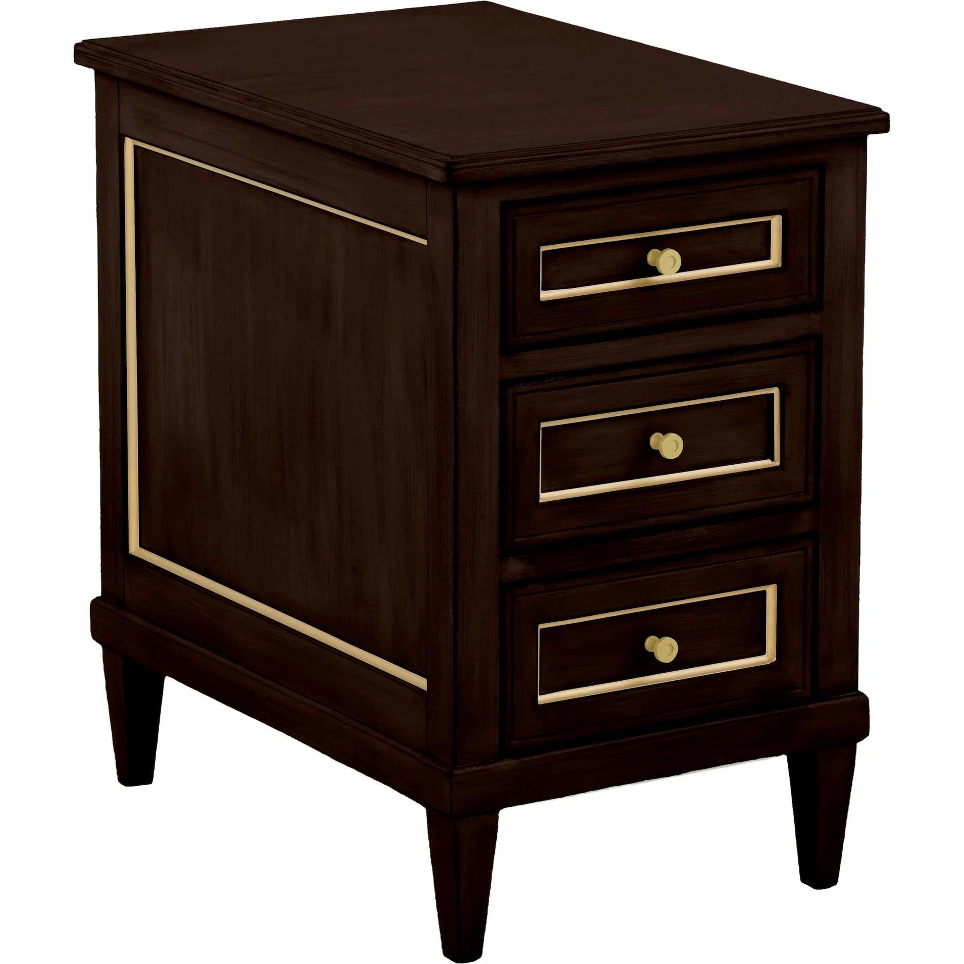 Matteo Linea 3-Drawer End Table by Fairfield Chair. Made from beech solids, veneers in a unique style.