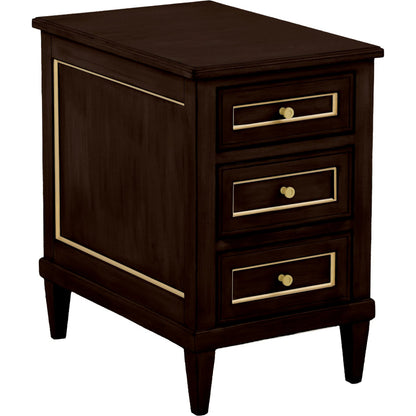 Matteo Linea 3-Drawer End Table by Fairfield Chair. Made from beech solids, veneers in a unique style.