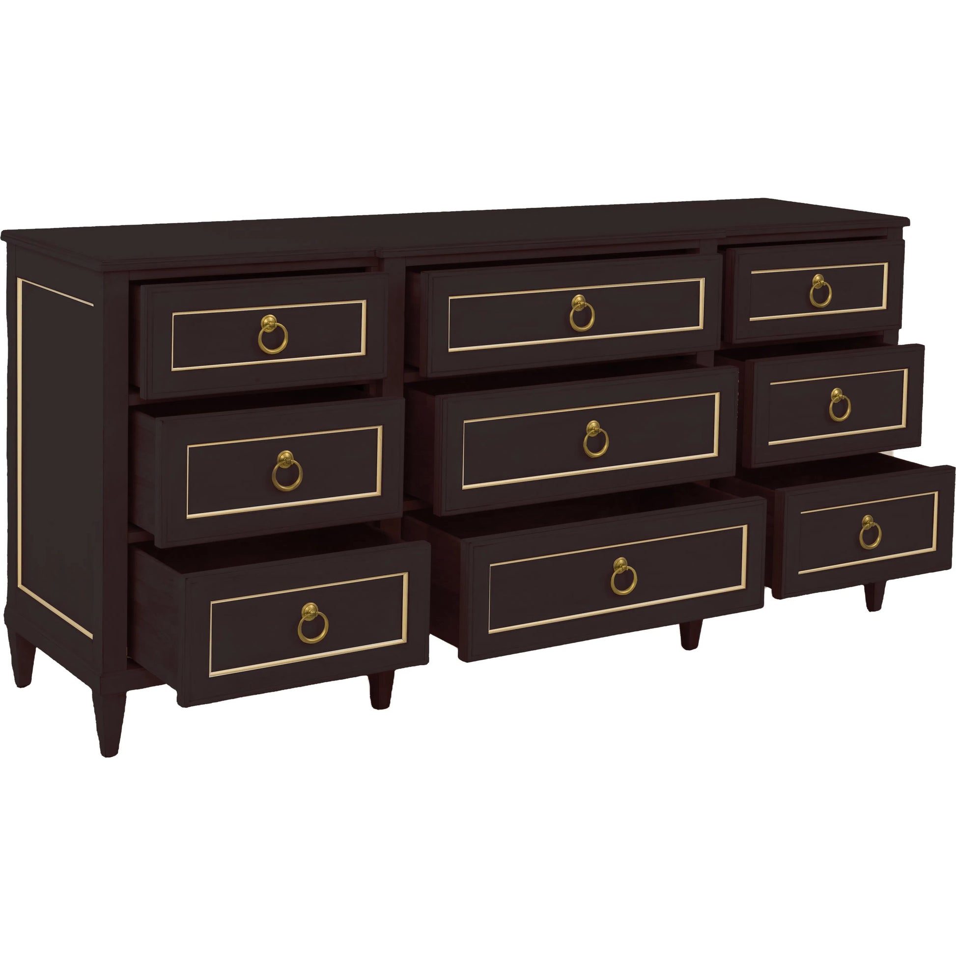 Matteo Palazzo 9-Drawer Dresser by Fairfield Chair. Made from beech solids, veneers in a unique style.