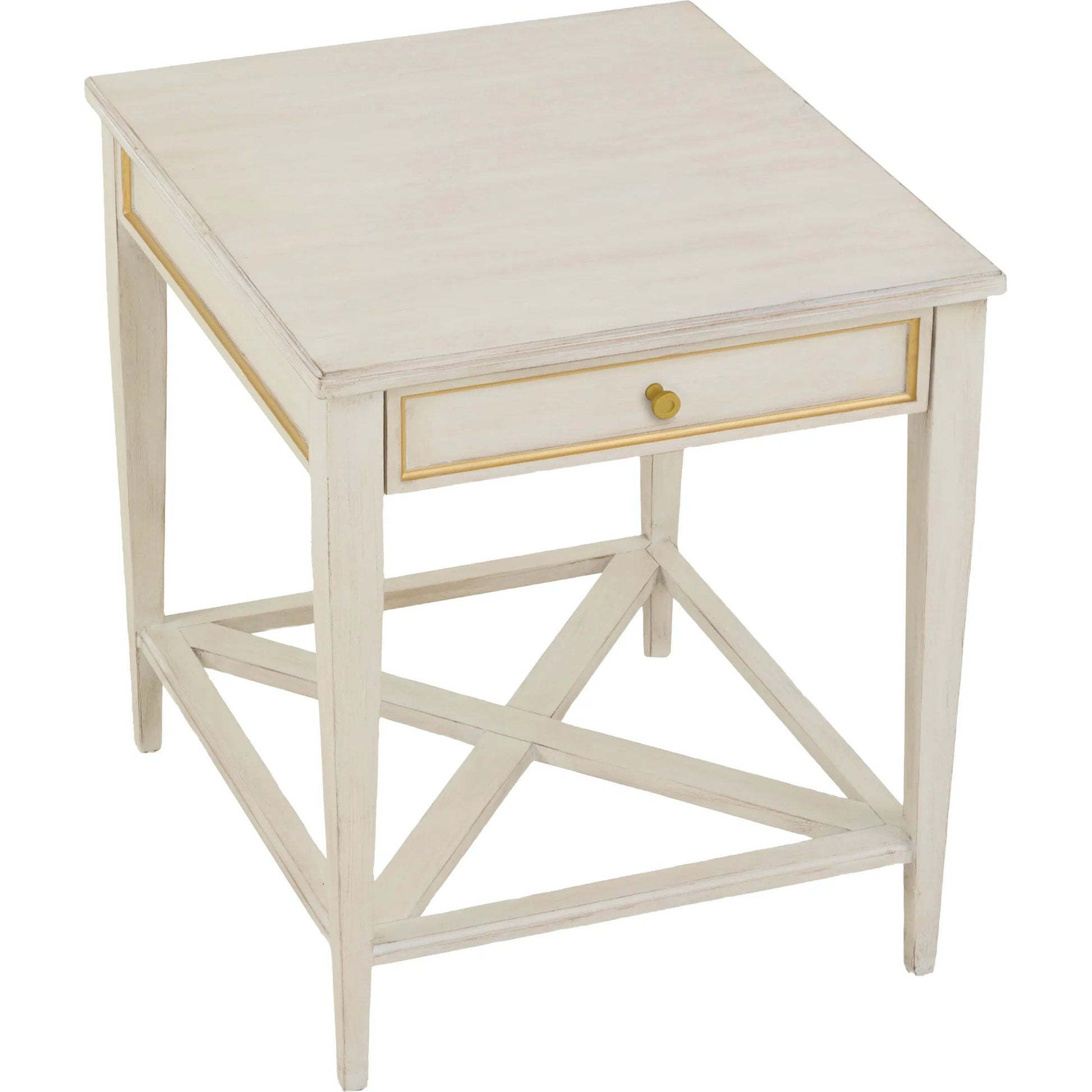Matteo Linea Rectangular 1-Drawer End Table by Fairfield Chair. Made from beech solids, veneers in a unique style.