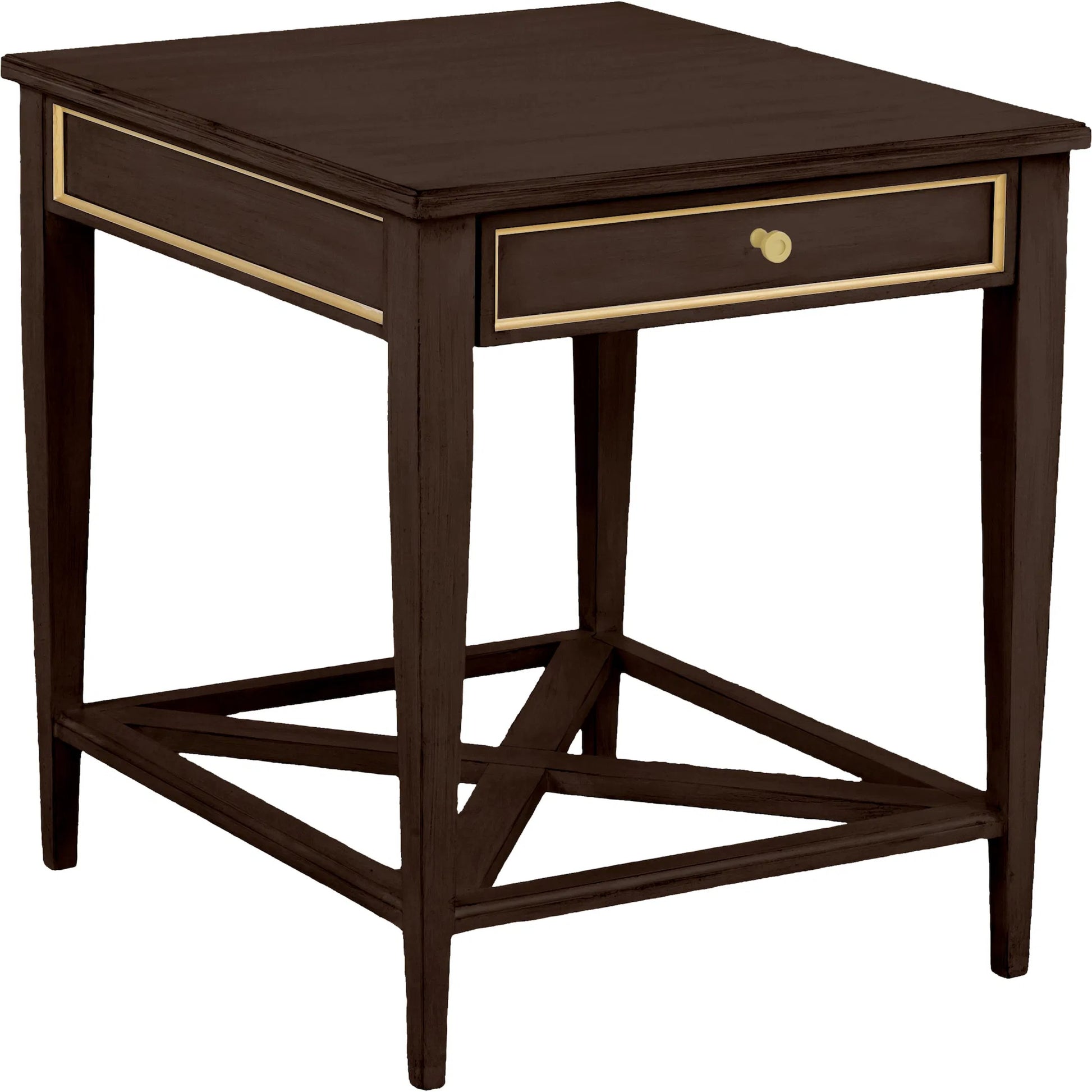 Matteo Linea Rectangular 1-Drawer End Table by Fairfield Chair. Made from beech solids, veneers in a unique style.