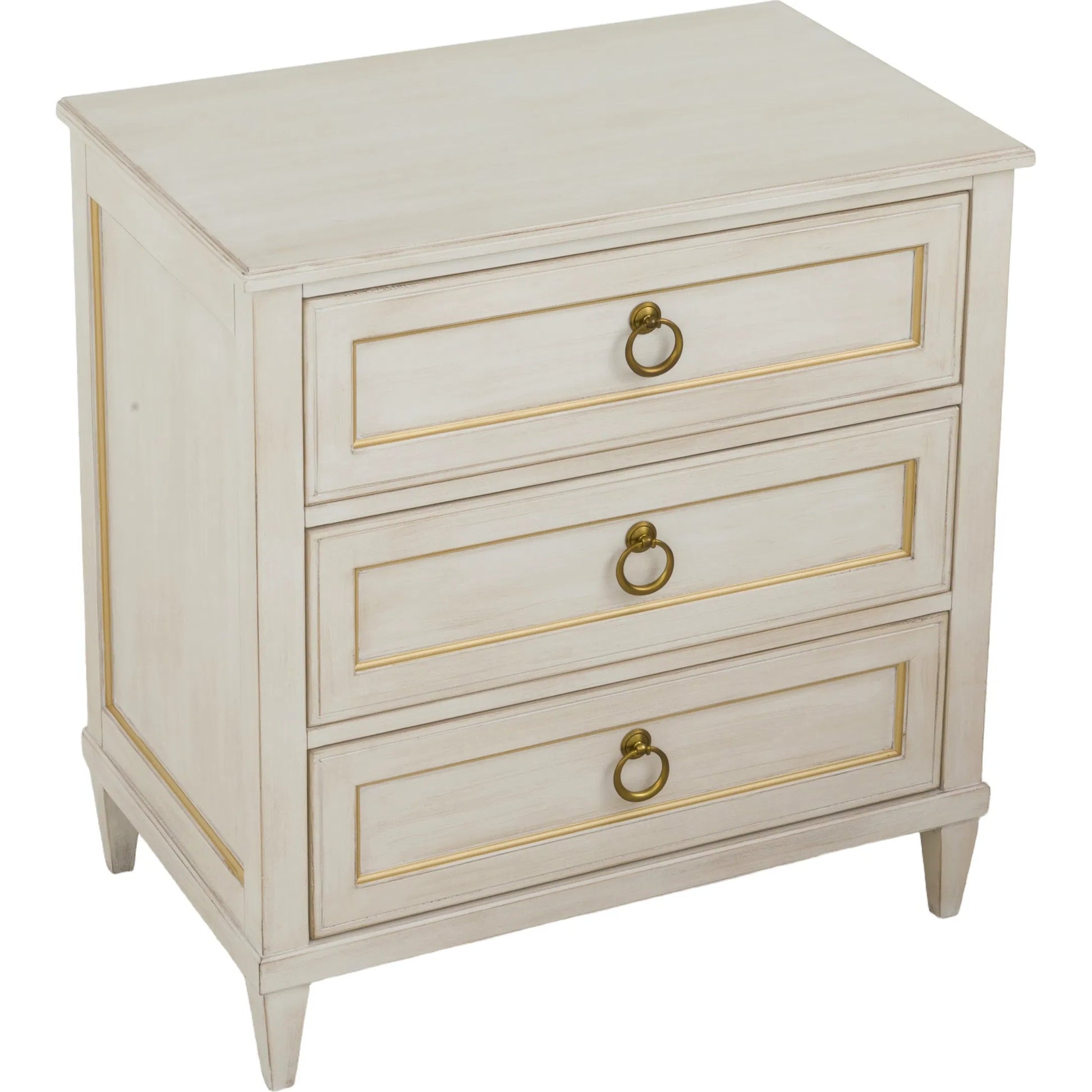 Matteo Palazzo 3-Drawer Nightstand by Fairfield Chair. Made from beech solids, veneers in a unique style.