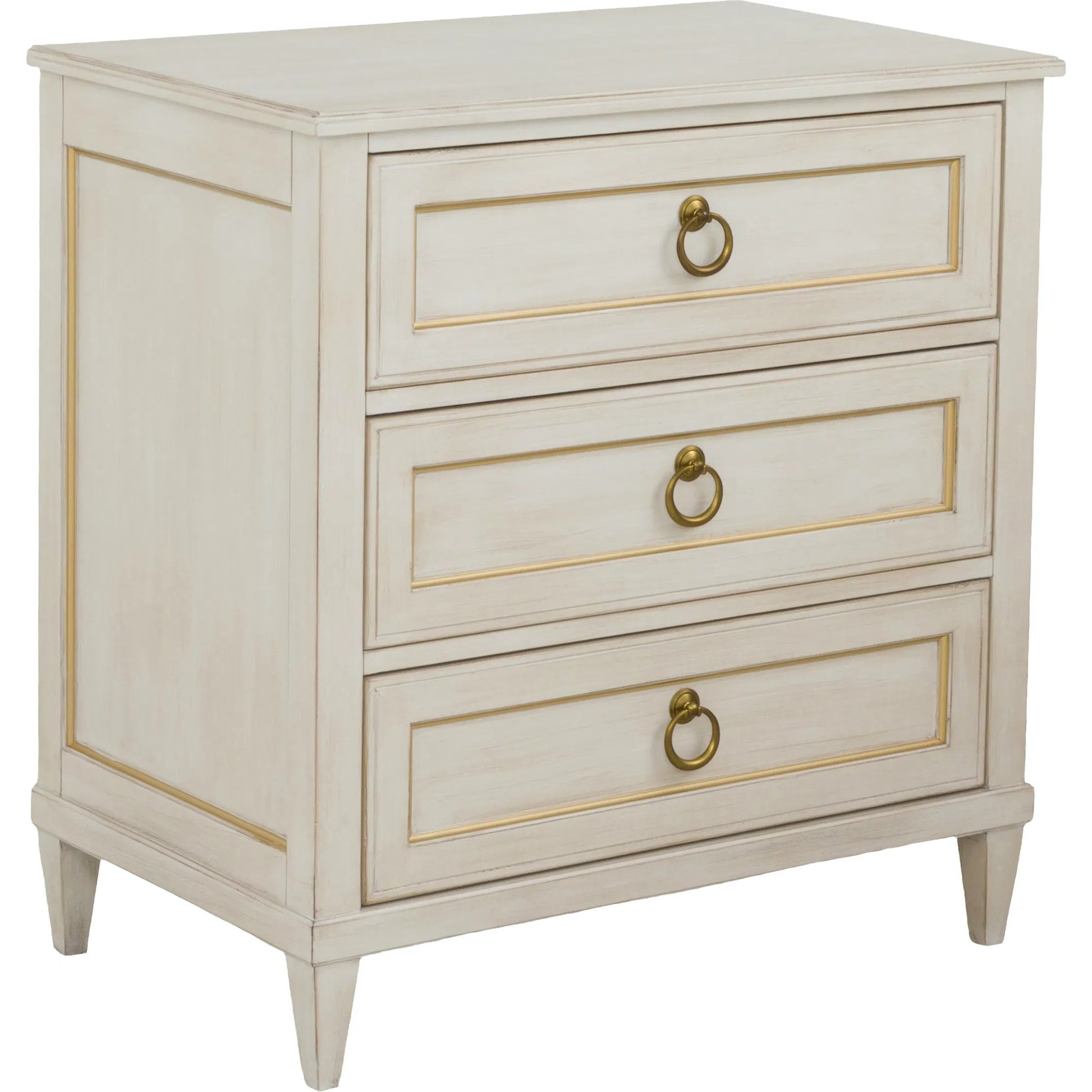 Matteo Palazzo 3-Drawer Nightstand by Fairfield Chair. Made from beech solids, veneers in a unique style.